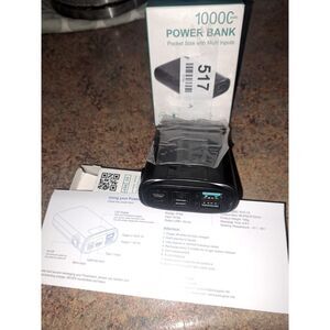 NIB-10000 Portable Charger, 10,000mAh Power Bank, Ultra-Compact Battery Pack